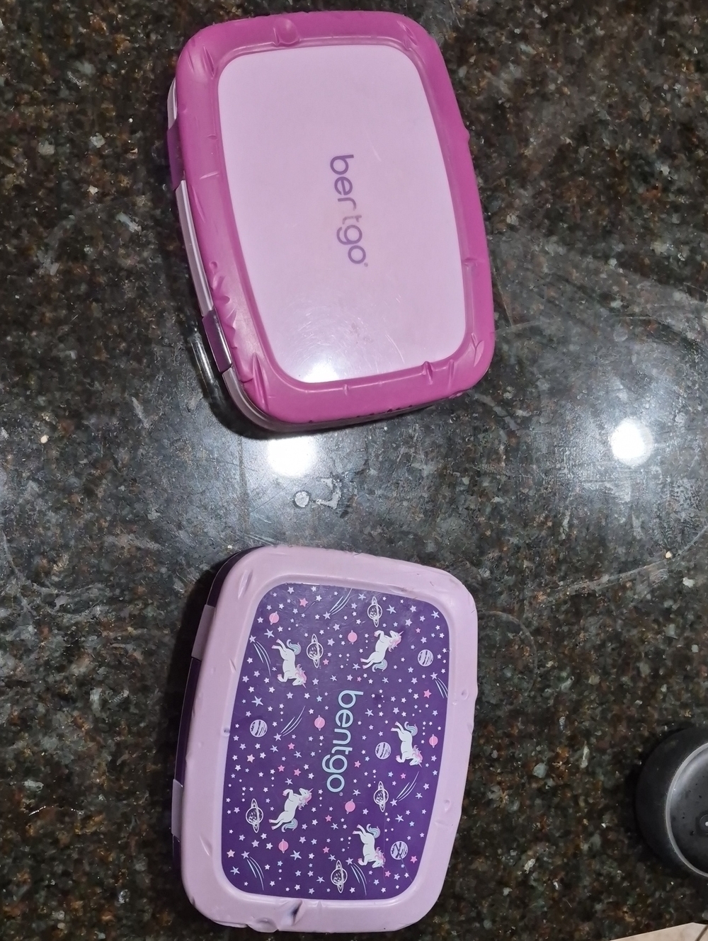 Bentgo Kids Lunch Boxes Set With Cup- Pink & Purple Unicorns